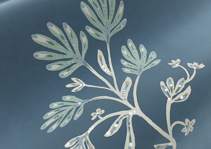 Botanical Velvet, Oceania - Twist&Fit Roman Blind - Image 4
